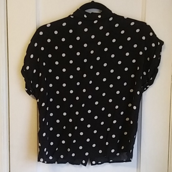 Forever 21 Black & White Polka Dot Top - Picture 3 of 3